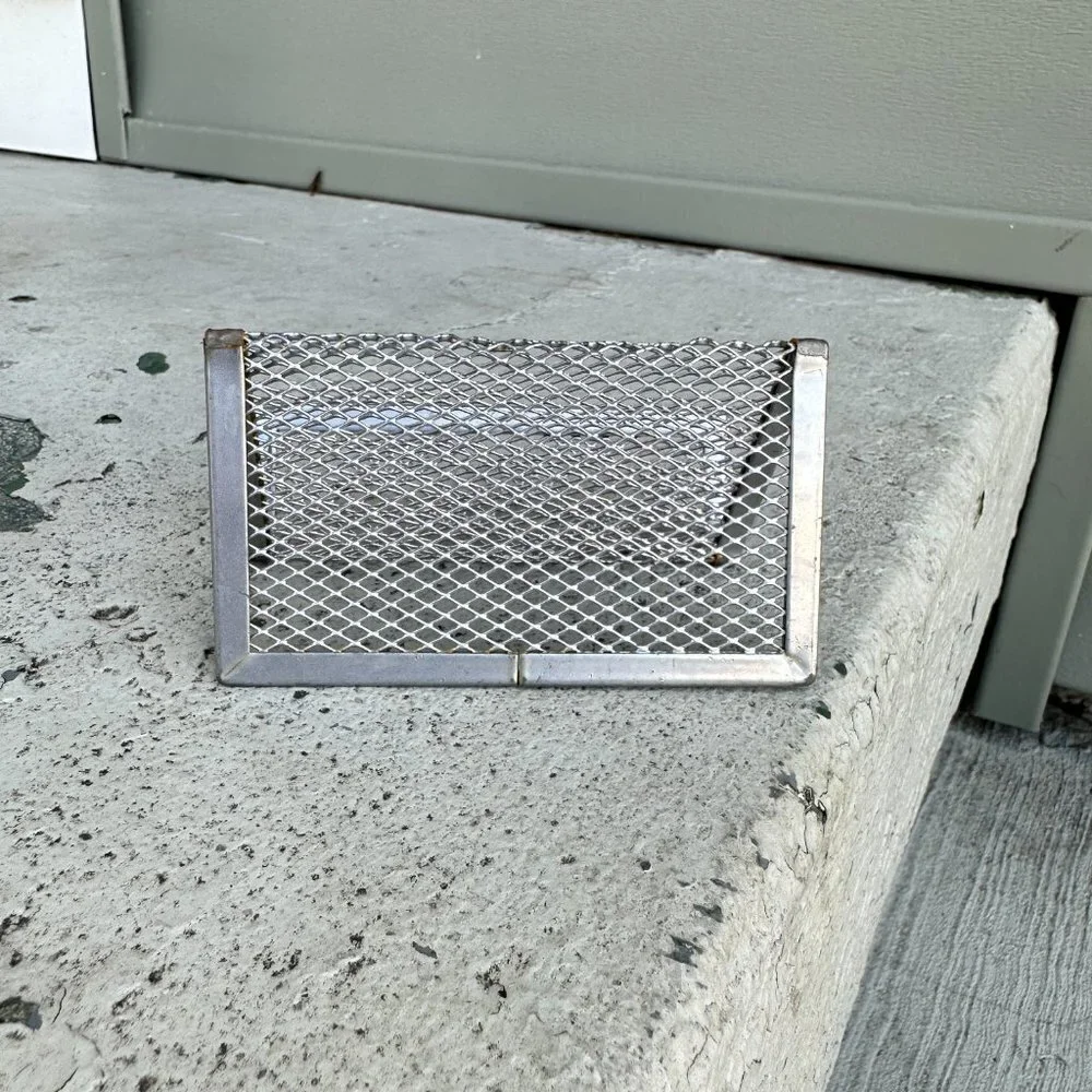 Silver Steel Mesh Business Card Holder